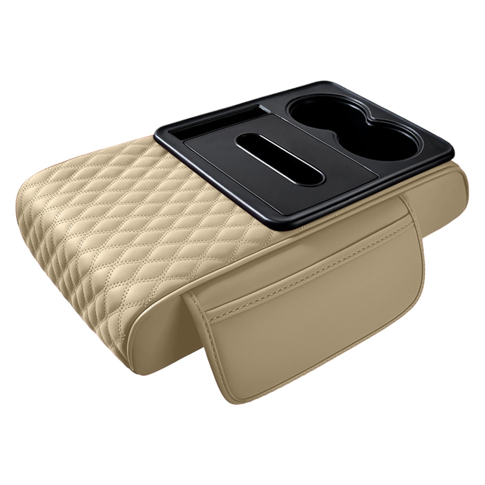 Auto-Armlehnenbezug mit Getränkehalter – Armlehnenbezug für Auto – Multifunktionale Auto-Konsolen-Organizer, Getränkehalter, Auto-Zubehör für Männer und Frauen, Auto-Outdoor-Reisezubehör Auto-Armlehnenbezug mit Getränkehalter – Armlehnenbezug für Auto – Multifunktionale Auto-Konsolen-Organizer, Getränkehalter, Auto-Zubehör für Männer und Frauen, Auto-Outdoor-Reisezubehör von Naqqios