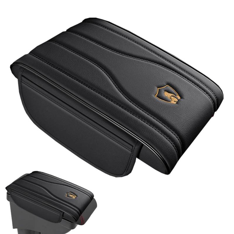 Auto Mittelkonsole Kissen 1 Stück - Auto Armlehne Kissen Mittelkonsole Verbesserung Pads | Leder Kissen für den Ellbogen des Sitzes von Naqqios