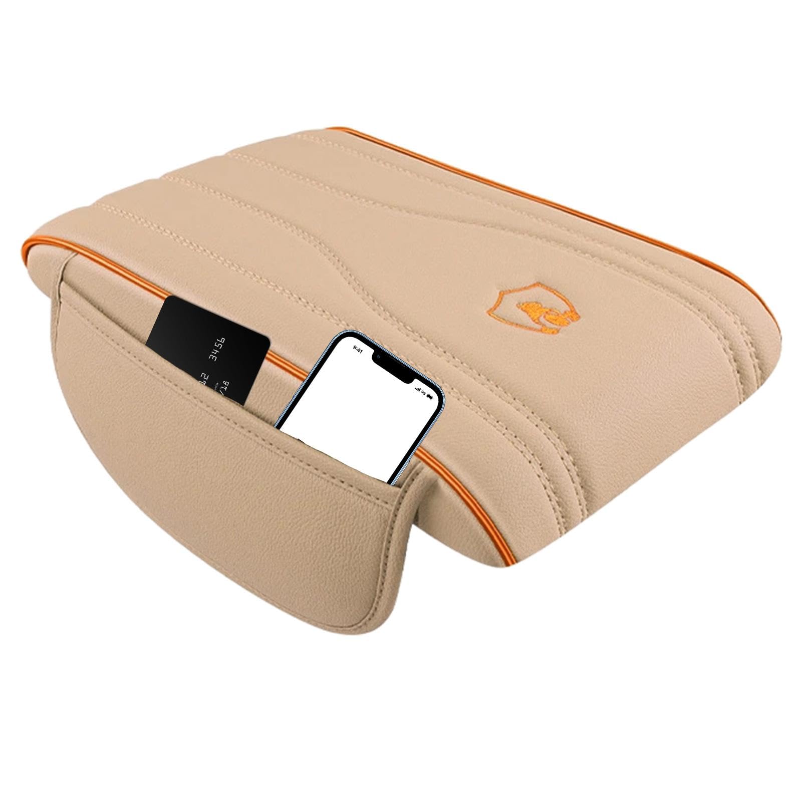 Auto Mittelkonsole Kissen 1 Stück - Auto Armlehne Kissen Mittelkonsole Verbesserung Pads | Leder Kissen für den Ellbogen des Sitzes Auto Mittelkonsole Kissen 1 Stück - Auto Armlehne Kissen Mittelkonsole Verbesserung Pads | Leder Kissen für den Ellbogen des Sitzes von Naqqios