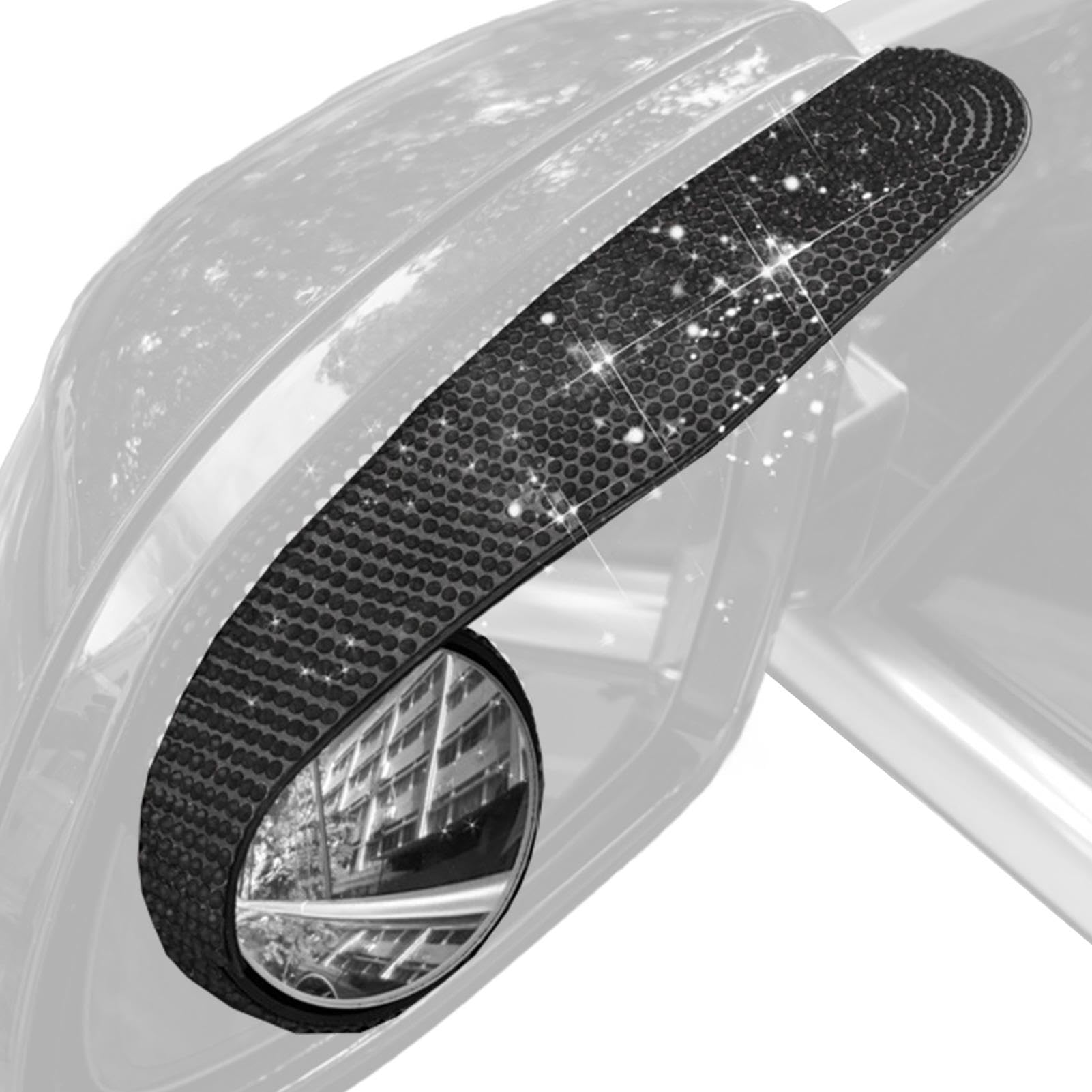 Runder Seitenspiegel, glänzender Seitenspiegel | Verstellbarer Spiegel Bling | Hochtransparenter Toter-Winkel-Spiegel, Autozubehör für sicheres Fahren Runder Seitenspiegel, glänzender Seitenspiegel | Verstellbarer Spiegel Bling | Hochtransparenter Toter-Winkel-Spiegel, Autozubehör für sicheres Fahren von Naqqios