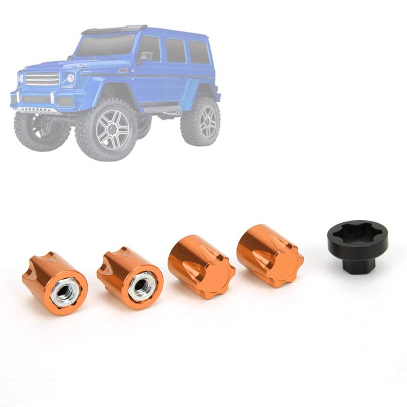 RC M4 Radmutter Felgenmittenkappe Nabe 4 Stück Felgenmittenkappe M4 Mutter Felgenmittenabdeckung RC Auto Felgenmittenkappenadapter Passend für TRX4, Axial SCX10 90046 D90 von Naroote