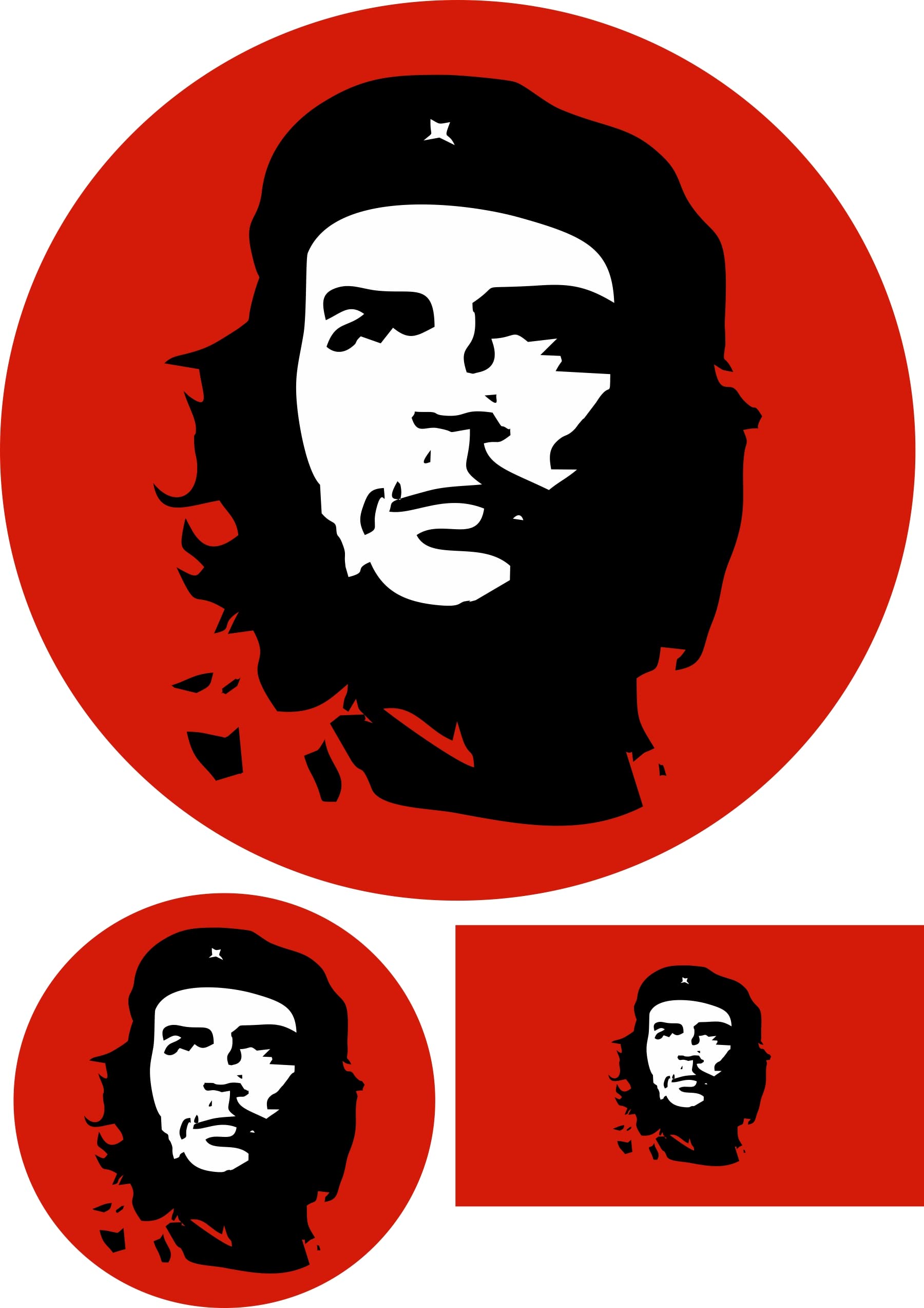 Nation Ernesto Che Guevara 3 Stück Aufkleber Karte Sticker - H-003 von Nation
