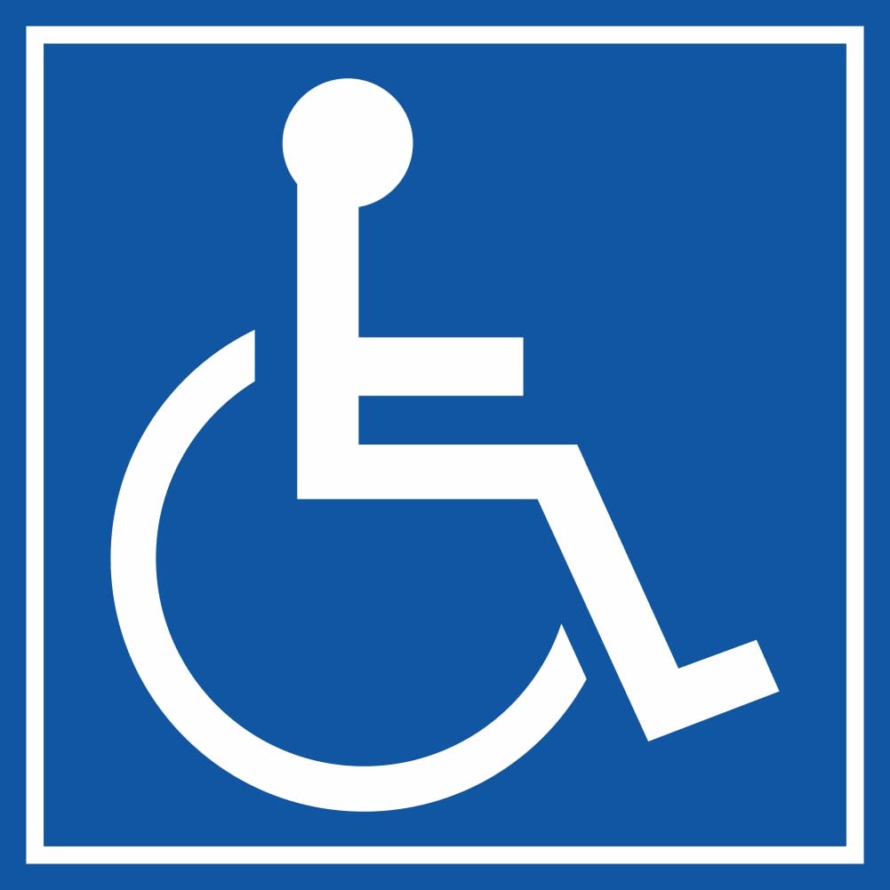 Nation Rollstuhl 3 Stück KFZ Aufkleber Karte Sticker - Behinderten Hinweis Warnaufkleber Gehbehinderung - T07 von Nation