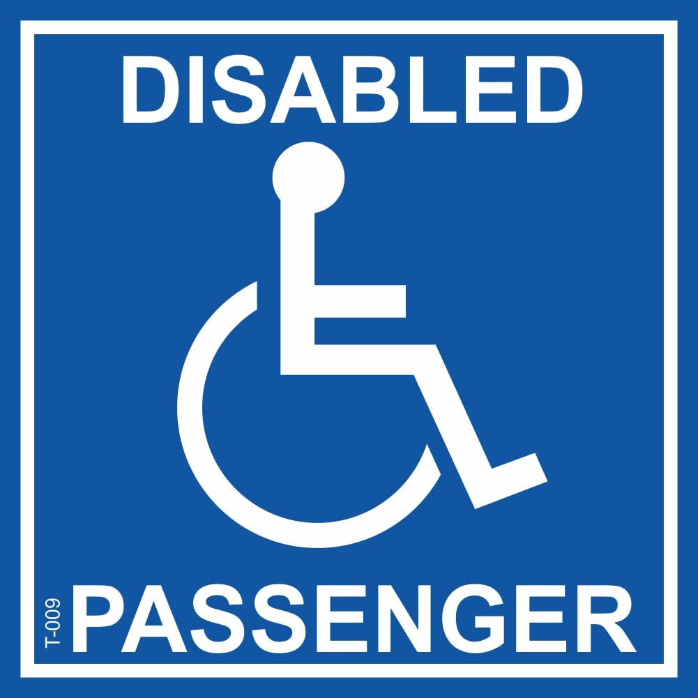 Nation Rollstuhl 3 Stück KFZ Aufkleber Karte Sticker - Behinderten Hinweis Warnaufkleber Gehbehinderung - T09 von Nation
