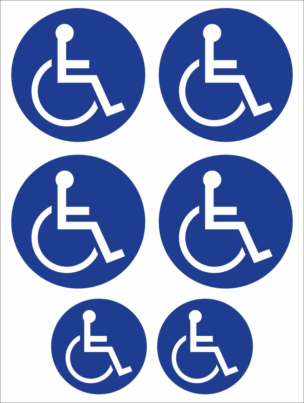 Nation Rollstuhl KFZ Aufkleber Karte Sticker - PKW Auto Behinderten Hinweis Warnaufkleber Gehbehinderung für Fenster Fahrzeug Scheibe Transporter - T04 von Nation