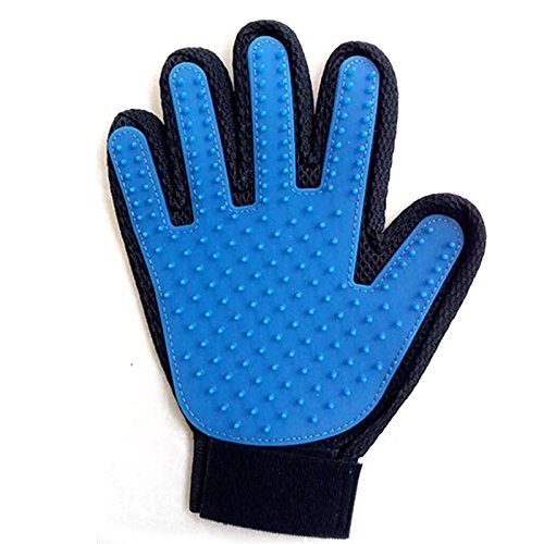 Natthom sanft effiziente Pinsel Haustiere Reinigung Handschuh Haarentfernung Bürste Massage Handschuh 1 Stück (Blue) von Natthom