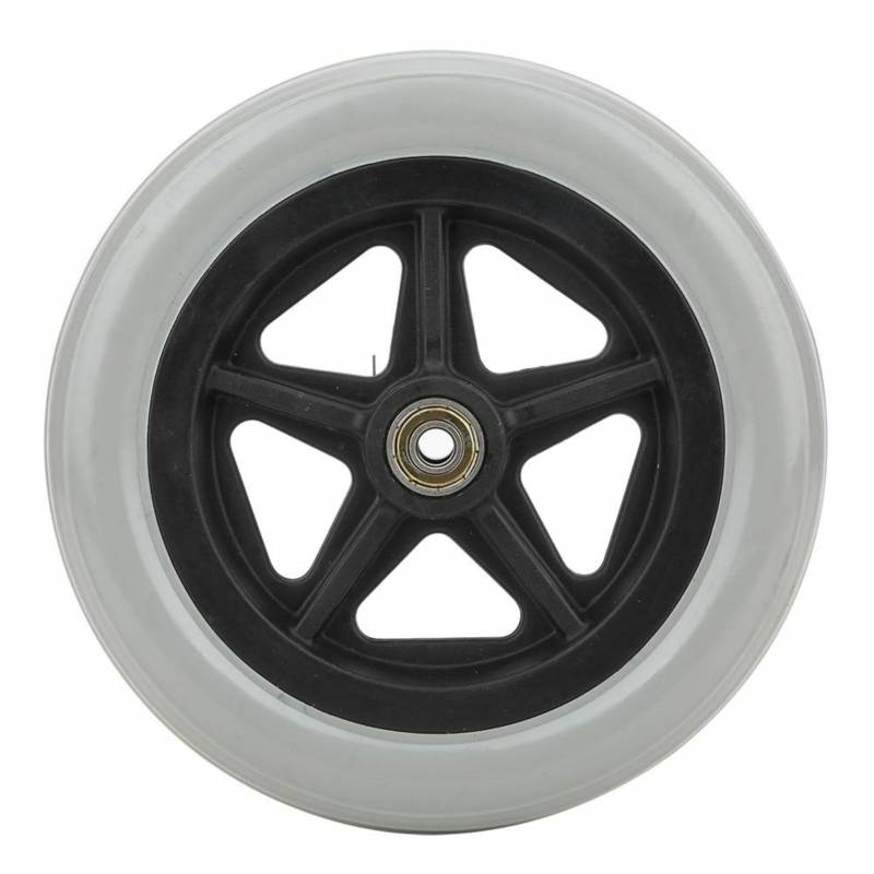 7-Zoll-Rollstuhl-Vorderräder Gehstuhl Einzelrad Behindertenfahrzeuge Gummiräder Anti-Rutsch-Rollatoren Ersatzräder Ersatzräder für Bollerwagen Industrielles Hardware-Zubehör 176 mm von Natudeco