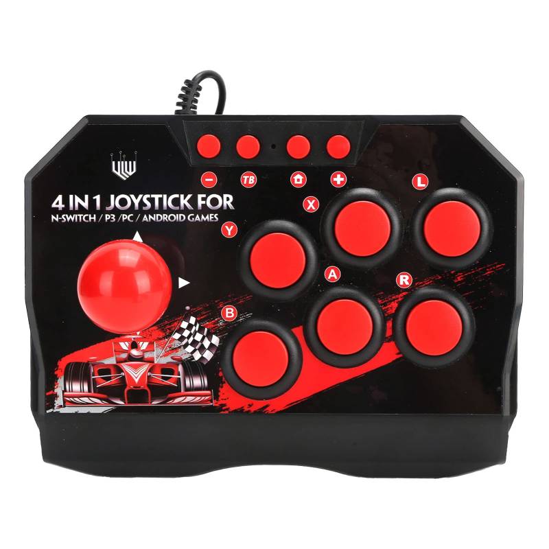 Arcade Fight Stick Wired Arcade Joystick Wired Fight Stick PC Street Fight Controller Retro Gaming Controller Spiele Zubehör Für Switch/PC/PS3 von Natudeco