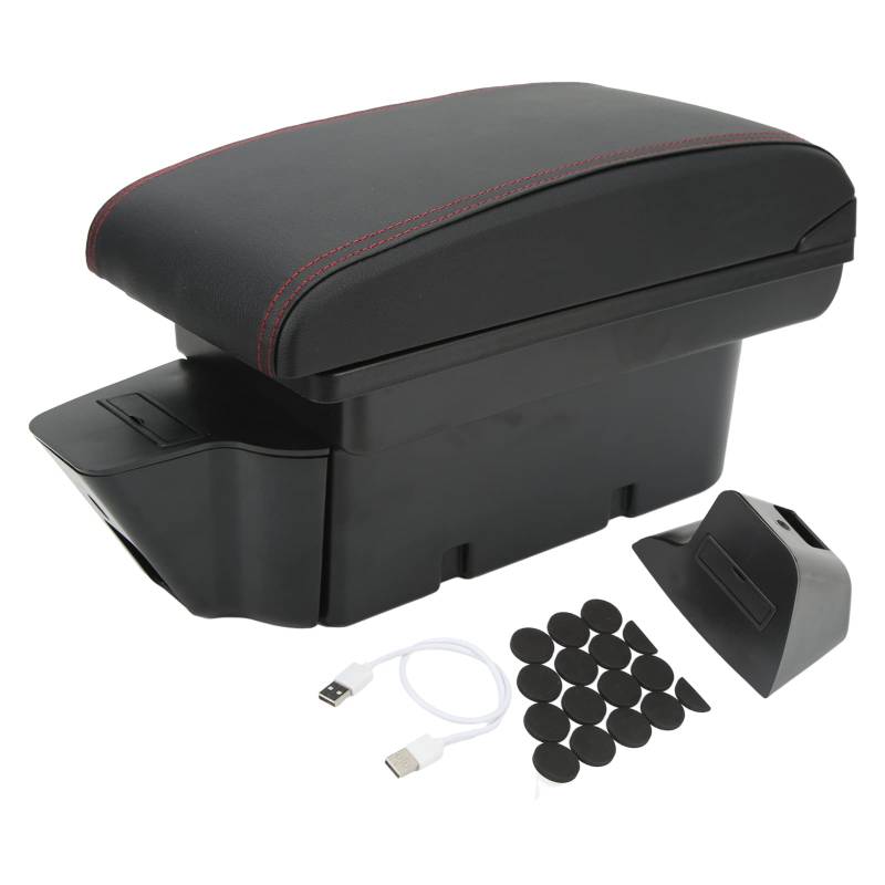 Natudeco Auto Armlehnenbox Protektor Auto Armlehnen Pads Armlehnen Lagerbox mit USB -Anschluss Car Arm Ruhestahl Innenteile Innenräume von Natudeco