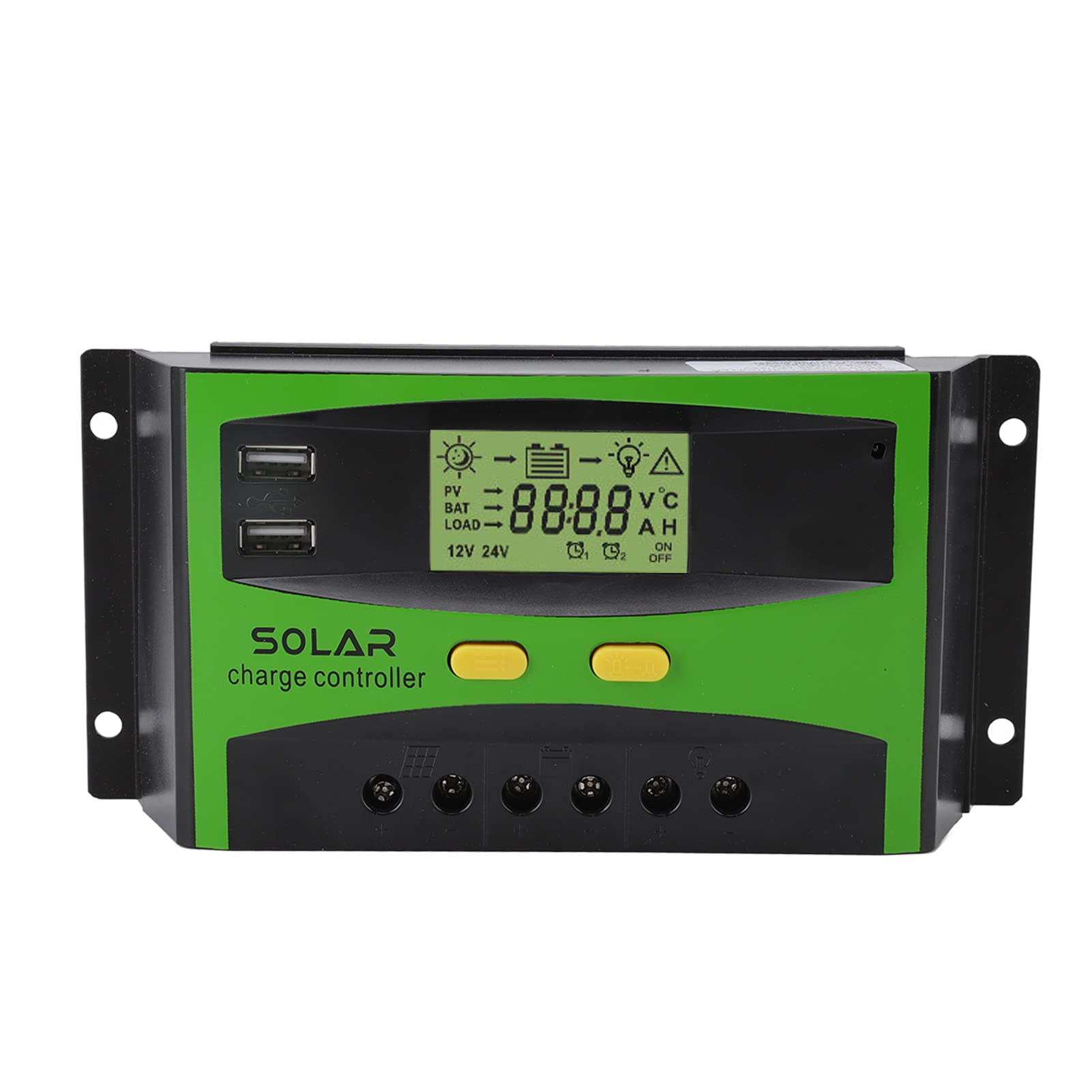 Solar-Charge-Controller LCD-Display Solar-Akku Intelligent-Regler PWM-Panel-Laderegler Dual-USB-Doppelknopf-Betriebs ladegerät(50A) von Natudeco
