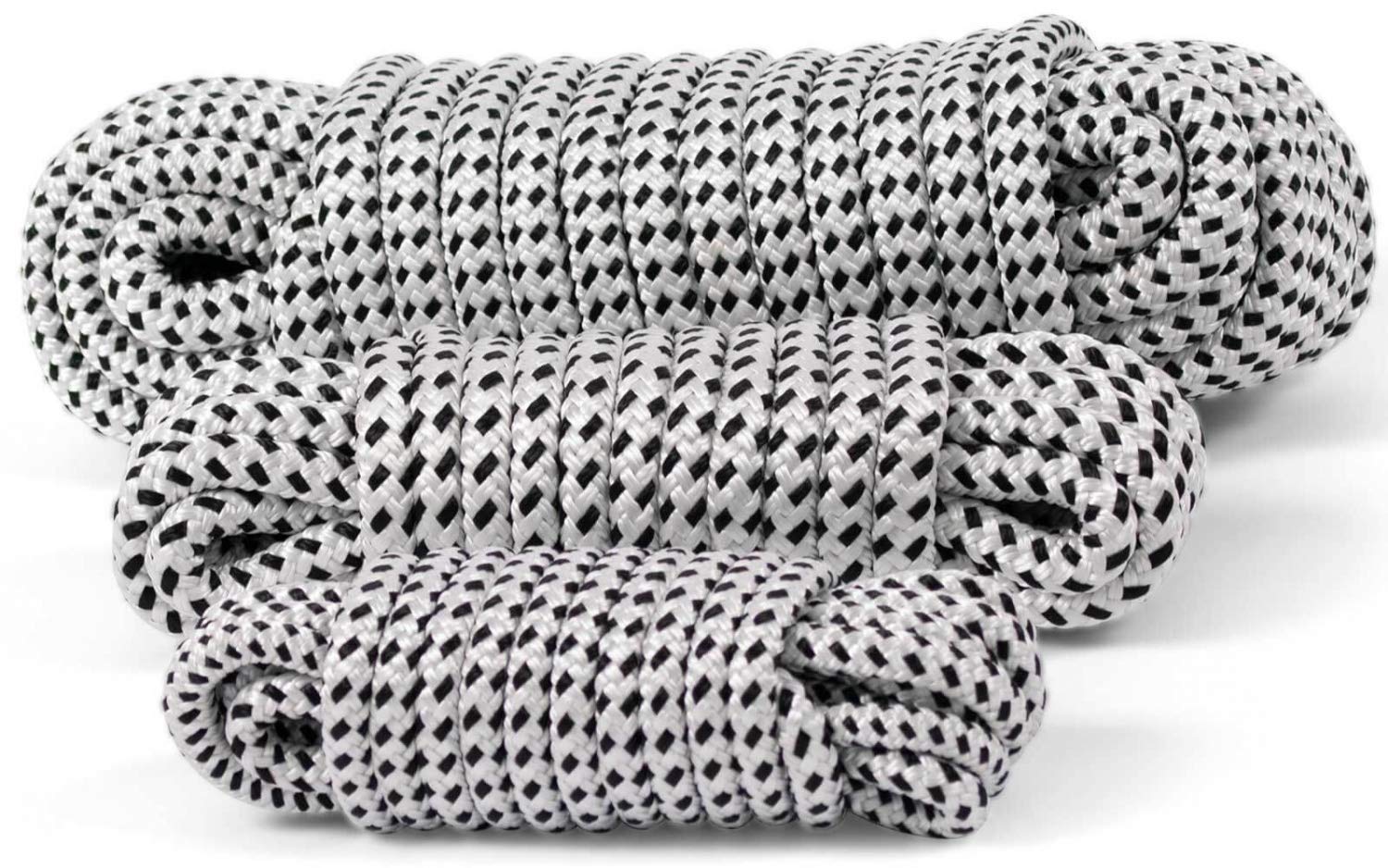 Festmacher-Leine Polypropylen Schwarz/Weiß, 10 mm 6m / 12 mm 8 m / 14 mm 14 m Festmacher Leine Tauwerk Größe 10mm / 6m Festmacher-Leine Polypropylen Schwarz/Weiß, 10 mm 6m / 12 mm 8 m / 14 mm 14 m Festmacher Leine Tauwerk Größe 10mm / 6m von Nautika
