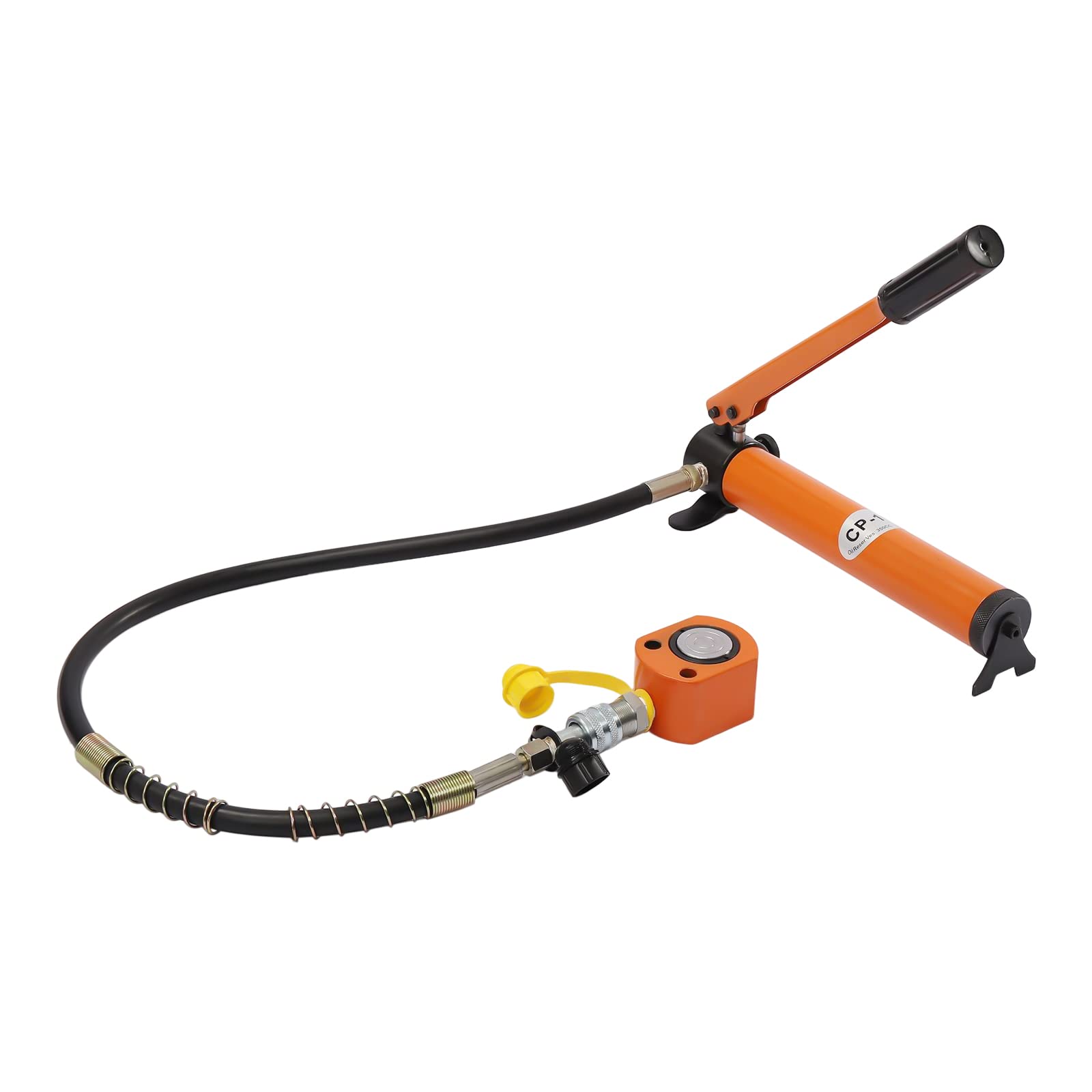 10T Manuelle Hydraulikpumpe, 350CC Hydraulikpumpe-hydraulischer Jack Ultradünner, Tragbarer Hydraulischer Wagenheber, Mit 1M Ölschlauch, Orange von Naxidf