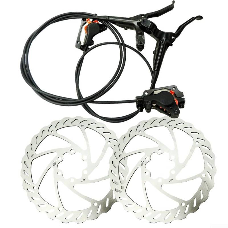 Hochleistungs-Fahrrad-Scheibenbremsen-Set, hydraulisch, mit 160-mm-Rotoren für Berg- und Straßeneinsatz von NbgrvB