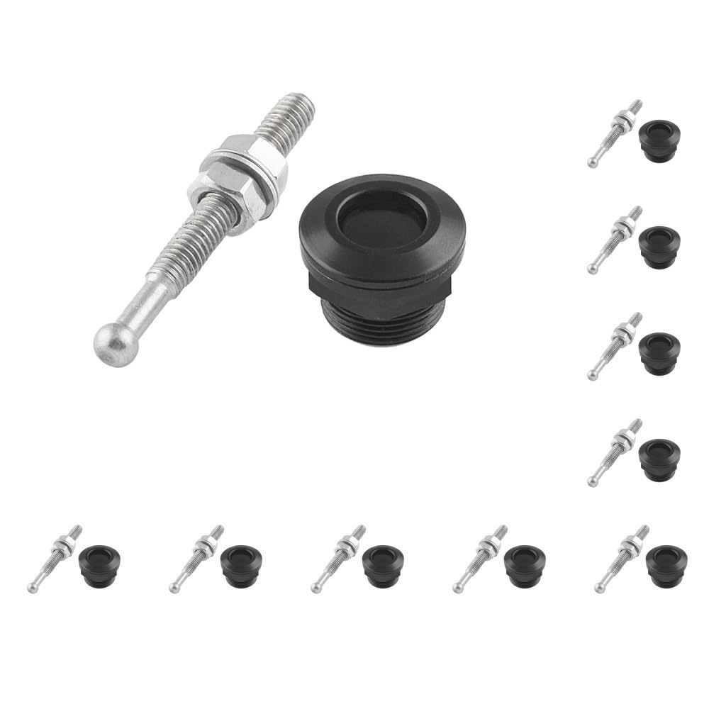10 Satz von 22 mm Druckknopf Schnellverschluss Motorhaube Haube Pins Lock Riegel Universal Schwarz 10 Satz von 22 mm Druckknopf Schnellverschluss Motorhaube Haube Pins Lock Riegel Universal Schwarz von NeaxgeandX