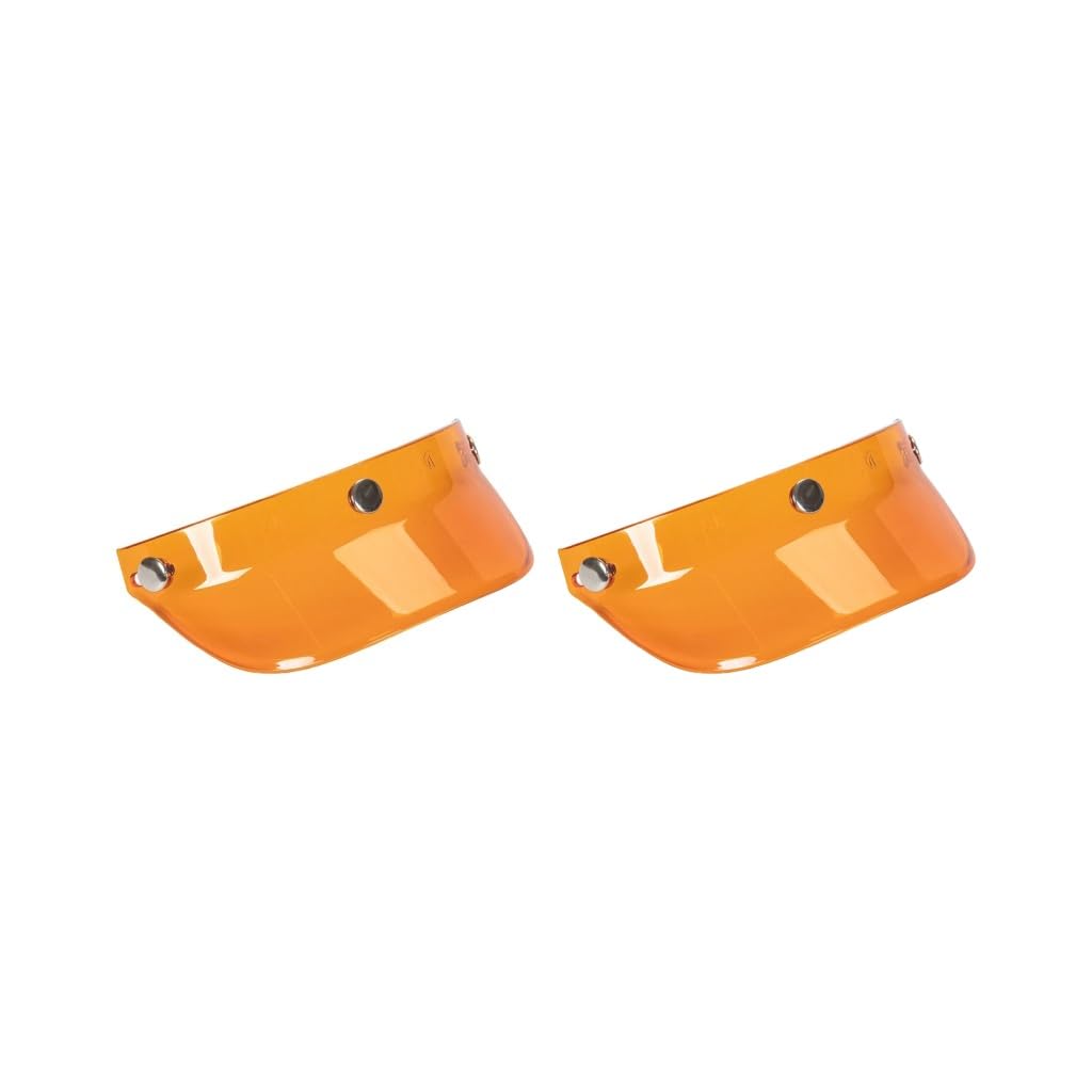 2er-Set Motorradhelm-Visier, 3 Druckknöpfe, Vintage-Zubehör, transparent, Orange, 181 x 105 mm 2er-Set Motorradhelm-Visier, 3 Druckknöpfe, Vintage-Zubehör, transparent, Orange, 181 x 105 mm von NeaxgeandX