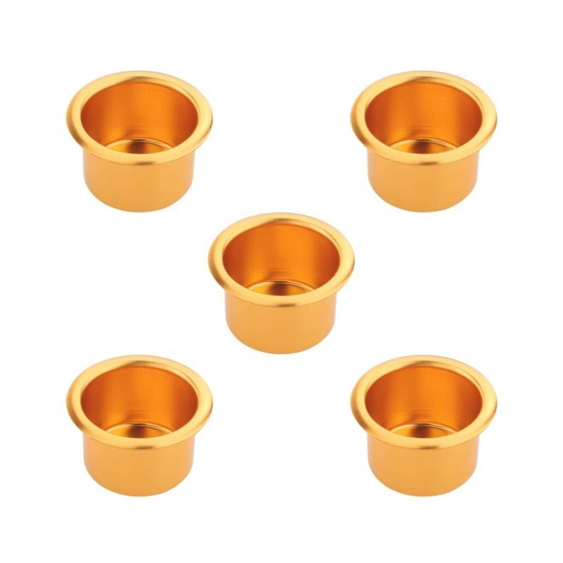 Universal-Getränkehalter, rostfrei, für Auto, Wohnmobil, Marine-Gold, 102 mm, 5 Stück von NeaxgeandX