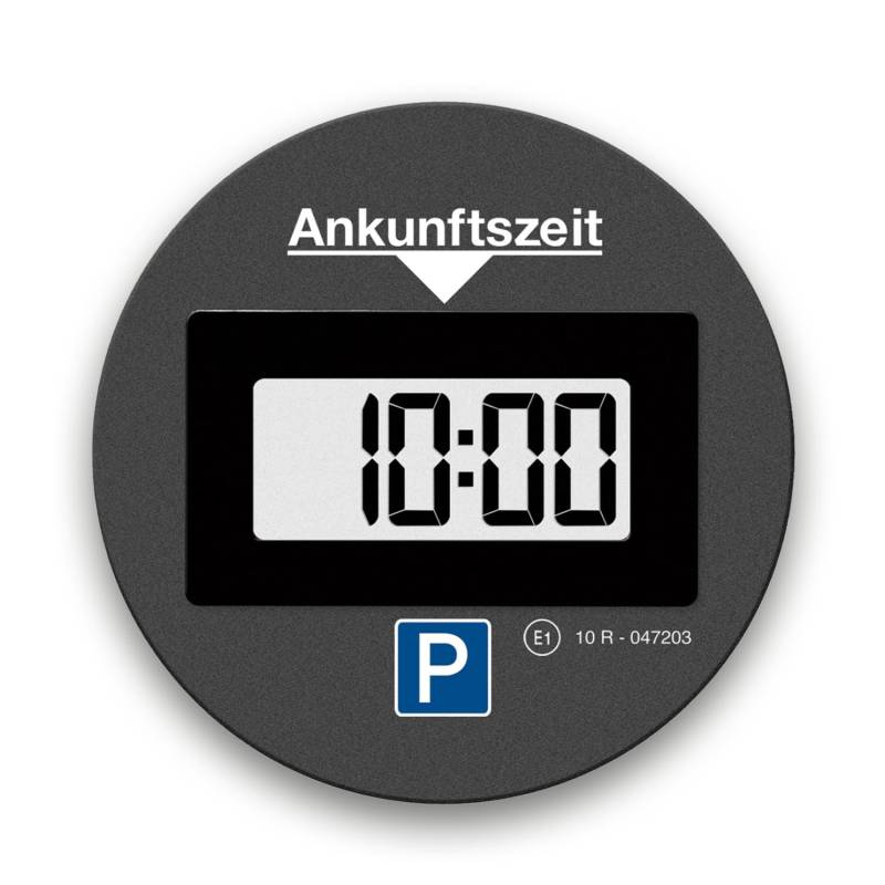 Park Lite | Parkscheibe elektrisch mit Zulassung vom Kraftfahrt-Bundesamt | Parkuhr Auto mit automatischer Aktivierung I Digitale Parkscheibe geeignet für alle Automarken I Runde Parkuhr, schwarz von Needit