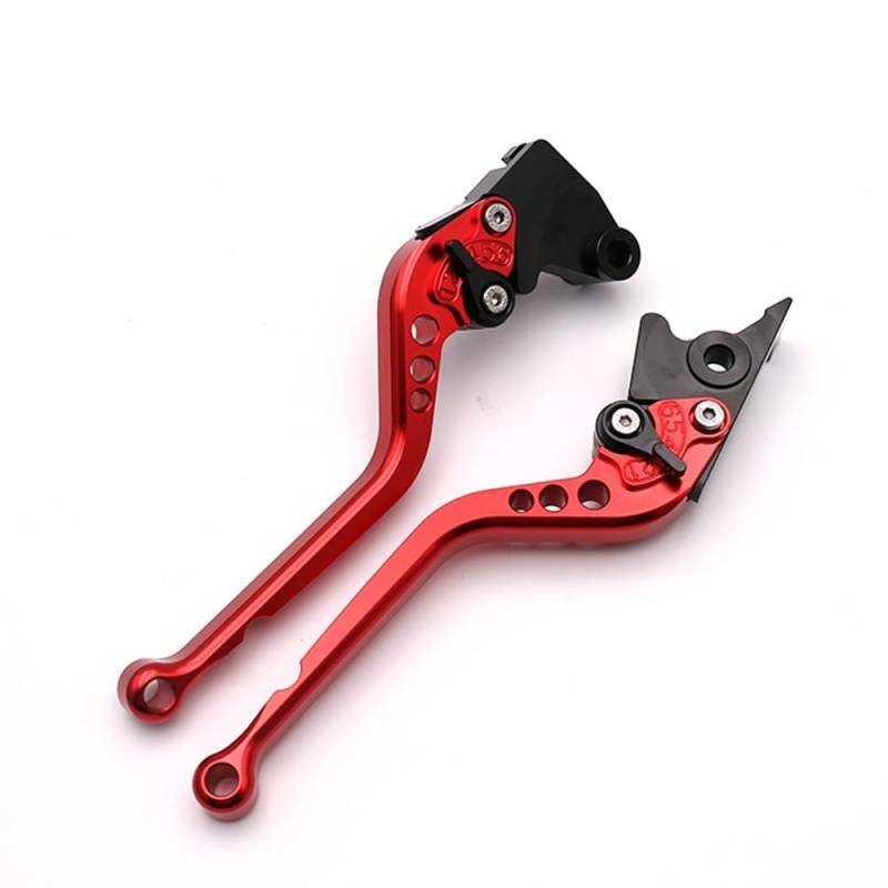 Bremsgriffhebel Kupplungsbremshebel CNC Short/Long Brake for MT07 MT09 2017-2020 FZ1 FZ6R FZ8 XJ6 FZ6 MT-07 FZ-09 XSR700 XSR900 XSR Clutch Levers Fits Kupplungshebel(Long red) von Neini