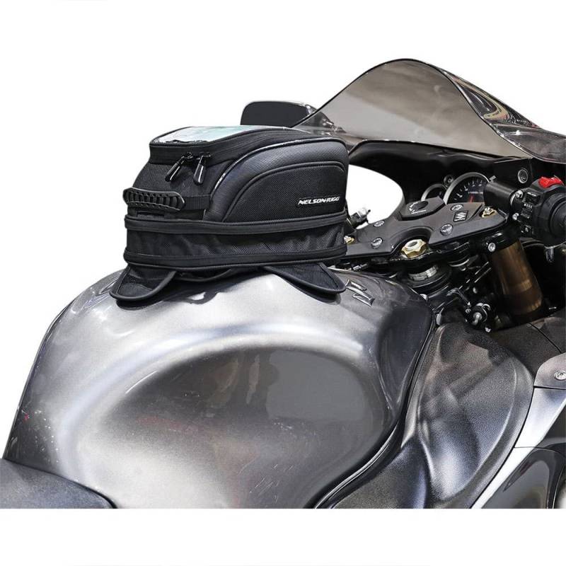 Nelson-Rigg Commuter Lite Tanktasche mit Magnetverschluss und Gurt, Doppelhalterung von Nelson-Rigg