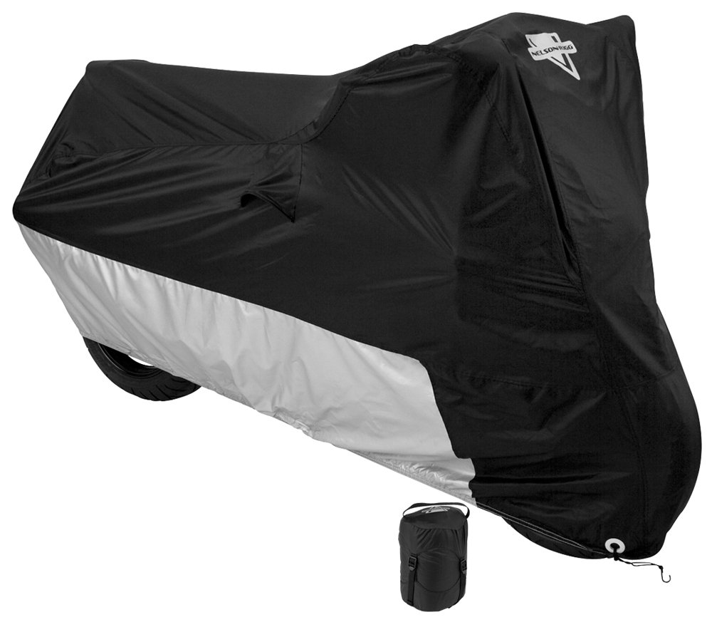Nelson-Rigg Deluxe Motorcycle Cover, Vents, Heat Shield, Windshield Liner, Grommets XXL fits Touring Motorcycles, Large Cruisers & ADV Motorcycles W/ Saddlebags & Top Trunk von Nelson-Rigg