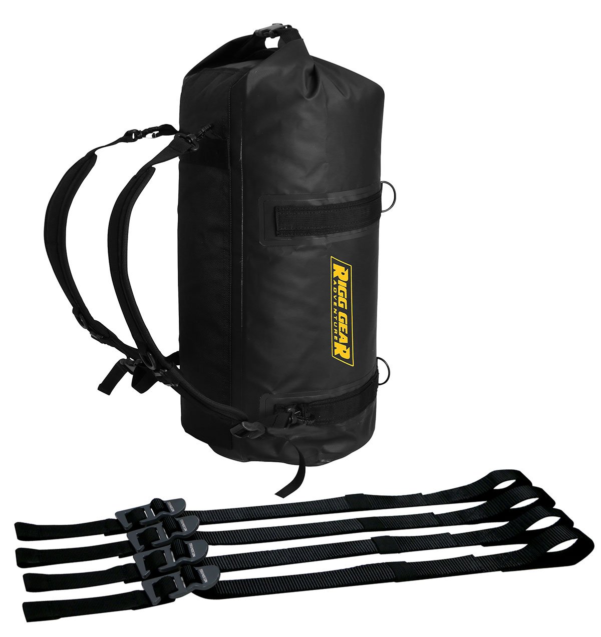 Nelson-Rigg SE-1030-BLK Ridge Roll Dry Bag 30L 100% Wasserdicht mit Rucksackgurten, 30L schwarz von Nelson-Rigg