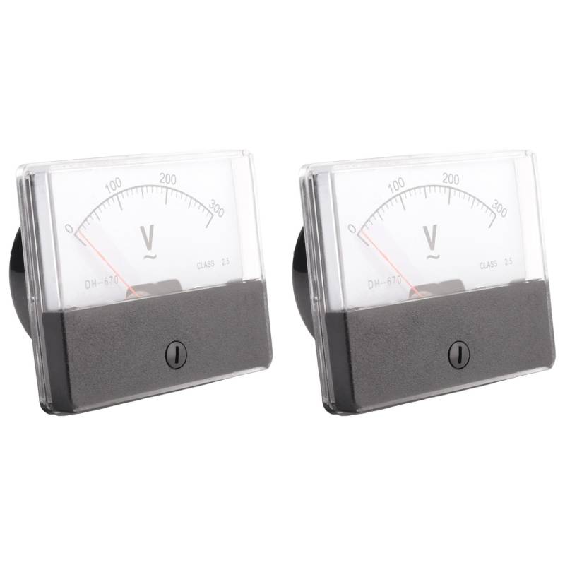 Nemeae 2X Rectangle Ac 0-300V Anzeige Analog Voltage Panel Meter Voltmeter Dh670 von Nemeae