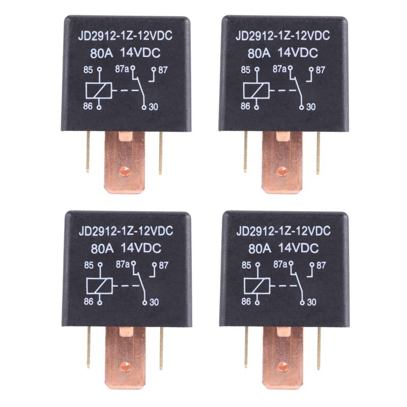 Nemeae 4X 80A DC 12V 5-Polig DIY Power Relais Auto von Nemeae
