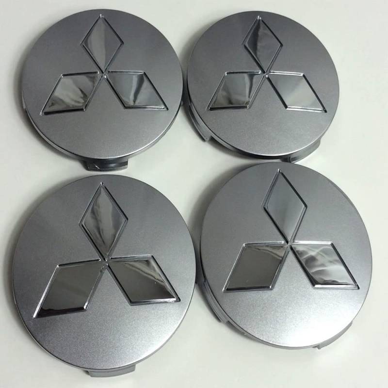 Nemeae Nabendeckel 4 STÜCKE 80mm für Mitsubishi ASX Ralliart Outlander Lancer Pajero Car Rad Center Hub Cap Auto Styling Felgen Abdeckung Badge Emblem Aufkleber Radnabenkappen von Jlwiy
