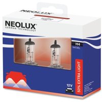 Glühlampe Halogen NEOLUX H4 Extra Light + 50% 12V/60/55W, 2 Stück von Neolux