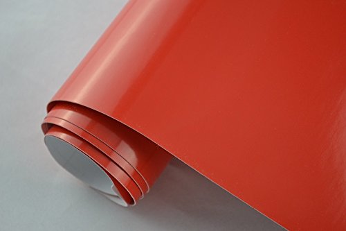 Neoxxim 6.27€/m2 Auto Folie - rot glanz glänzend - 0,5 meter x 1,5 meter selbstklebend BLASENFREI flexibel Car Wrapping Klebefolie folieren von Neoxxim