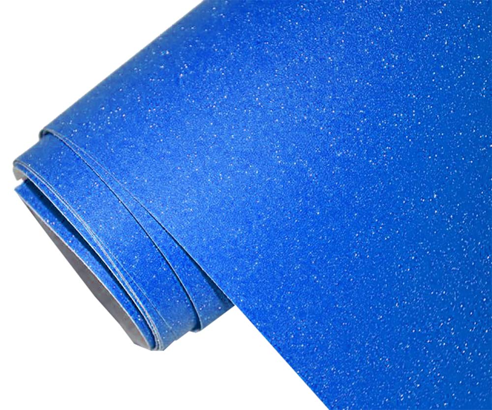 Neoxxim 6.6€/m2 Auto Folie - glitzer blau 200 x 150 cm - selbstklebend BLASENFREI flexibel Car Wrapping Klebefolie folieren von Neoxxim