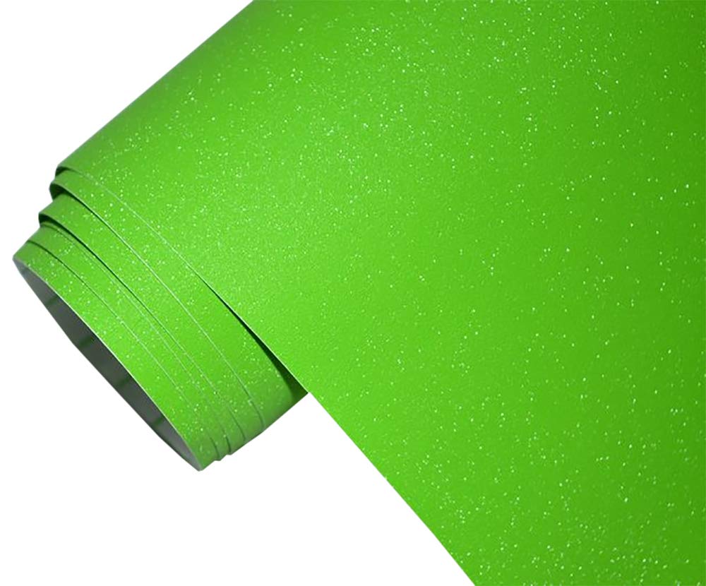 Neoxxim 6.6€/m2 Auto Folie - glitzer grün 100 x 150 cm - selbstklebend BLASENFREI flexibel Car Wrapping Klebefolie folieren von Neoxxim