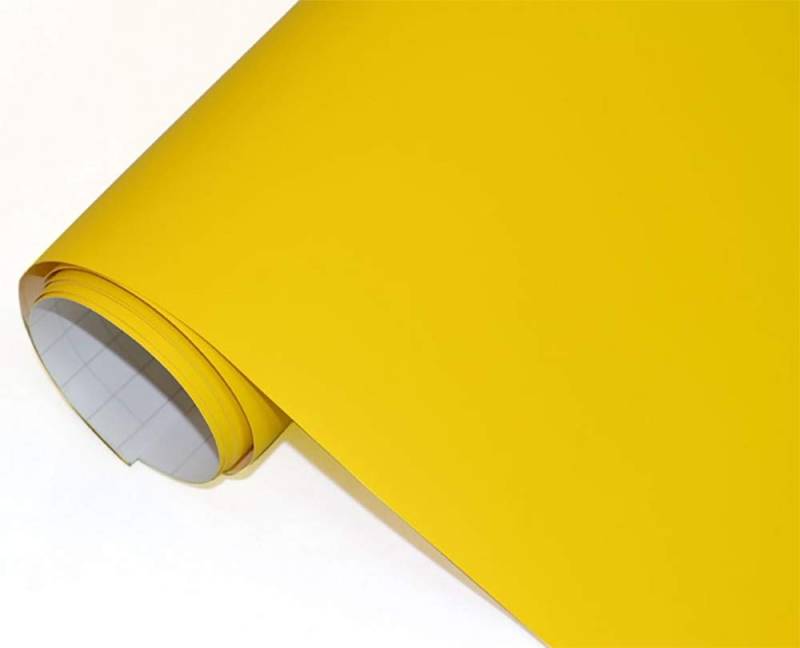 Neoxxim 4.4€/m2 Auto Folie matt - gelb matt 30 x 150 cm blasenfrei Car Wrapping Klebefolie Dekor Folie von Neoxxim