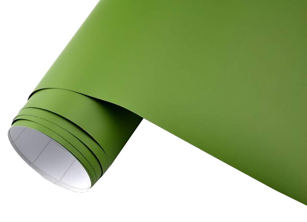 Neoxxim 5.5€/m2 Auto Folie matt - Olive/NATO grün matt 30 x 150 cm Klebefolie Dekor Folie Möbel Folie von Neoxxim