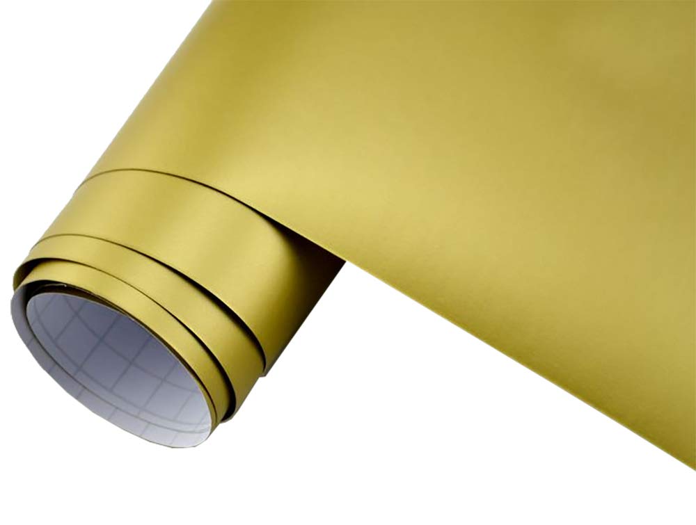 Neoxxim 5,9€/m²Auto Folie matt - Gold matt Gold 100 x 150 cm Klebefolie Dekor Folie dehnbar auch für Möbel von Neoxxim