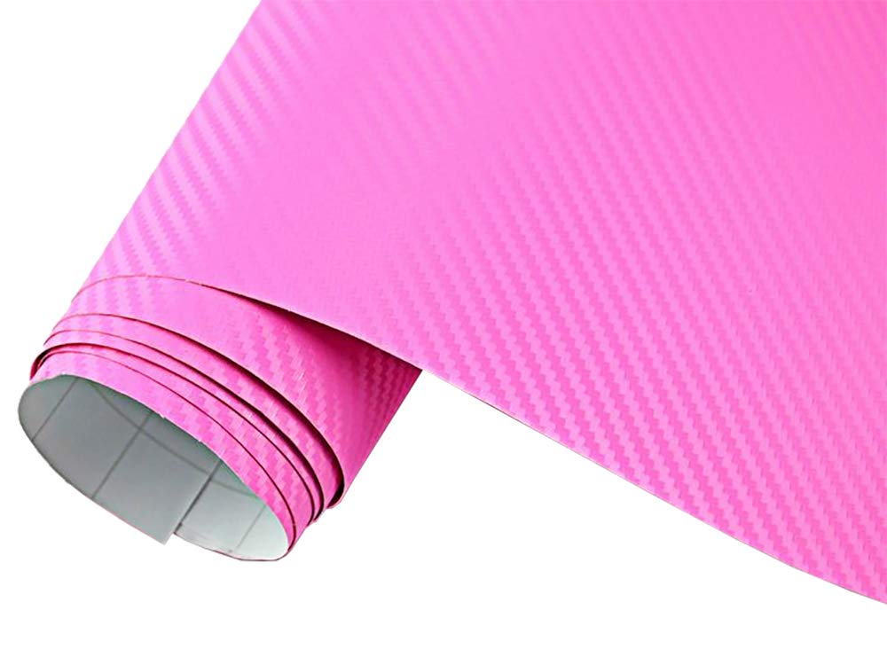 Neoxxim 5,9€/m² Auto Folie Carbon Folie 3D Carbonfolie PINK - 30 x 150 cm blasenfrei Klebefolie Dekor von Neoxxim