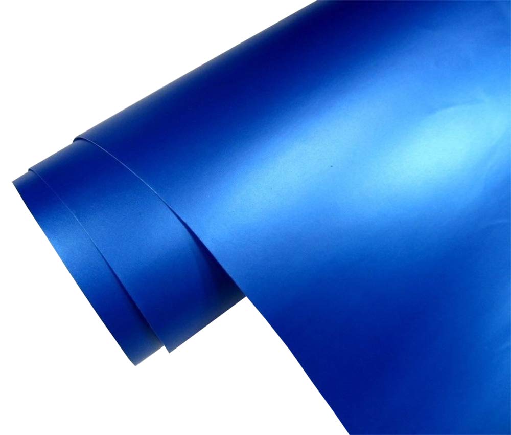 Neoxxim 5,9€/m² Auto Folie matt - blau metallic matt 1500 x 150 cm Klebefolie Dekor Folie dehnbar auch für Möbel von Neoxxim