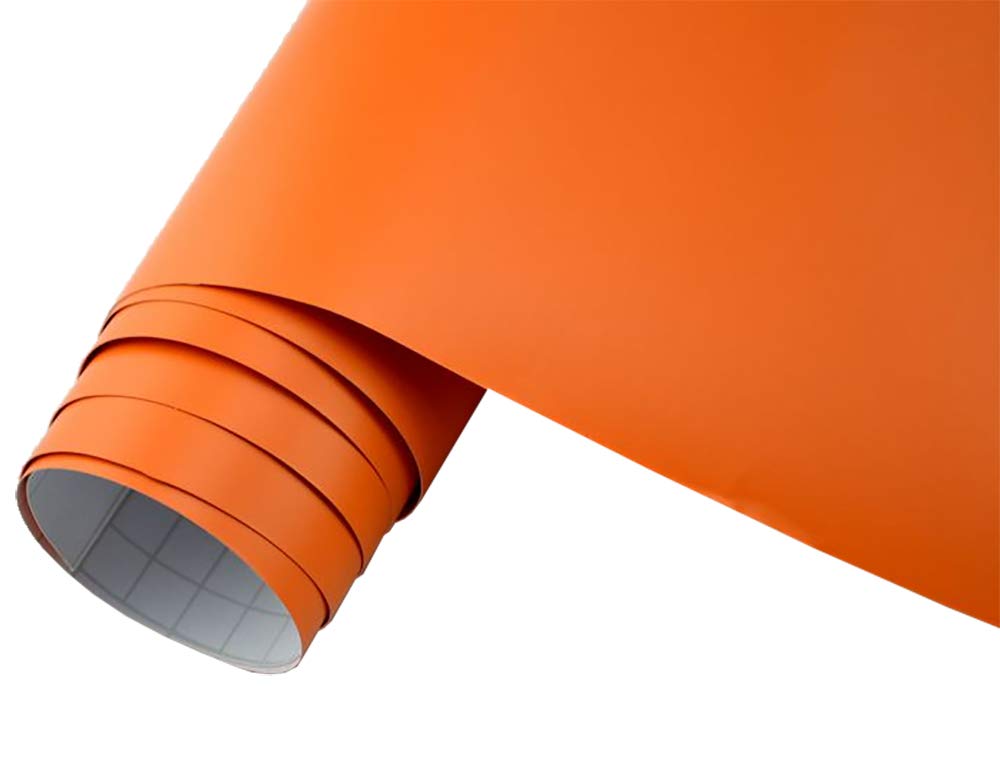 Neoxxim 5,9€/m² Auto Folie matt - orange matt 50 x 150 cm Klebefolie Dekor Folie dehnbar auch für Möbel von Neoxxim