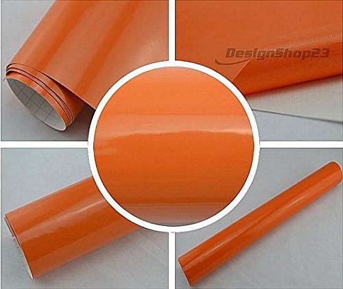 Neoxxim 5.42€/m2 Auto Folie - ORANGE GLÄNZEND - 700 x 152 cm BLASENFREI selbstklebend flexibel Car Wrapping von Neoxxim
