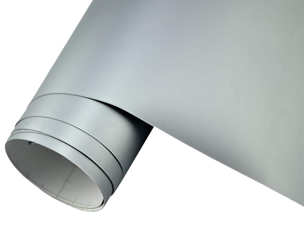 Neoxxim 5.5€/m2 Auto Folie matt - Silber matt 30 x 150 cm Klebefolie Dekor Folie dehnbar auch für Möbel von Neoxxim