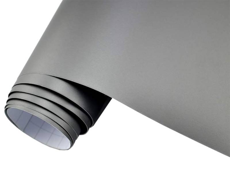 Neoxxim 5.5€/m2 Auto Folie matt - Silber metallic matt 50 x 150 cm Klebefolie Dekor Folie Möbel Folie von Neoxxim