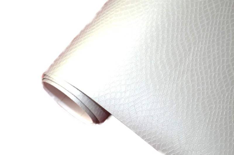 Neoxxim 6.6€/m2 Auto Folie - Schlangenleder Folie Weiss 100 x 150 cm selbstklebend BLASENFREI Car Wrapping Klebefolie von Neoxxim