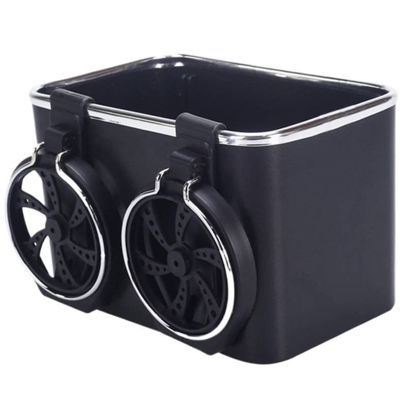 Auto Armlehnen Aufbewahrungsbox mit 2 Getränkehaltern rechteckiger Auto Armlehnen Organizer 7, 1 x 4, 3 x 4, 5 Zoll Getränkehalter Box geruchsfrei minimalistische Aufbewahrungsbox von Neroyaner