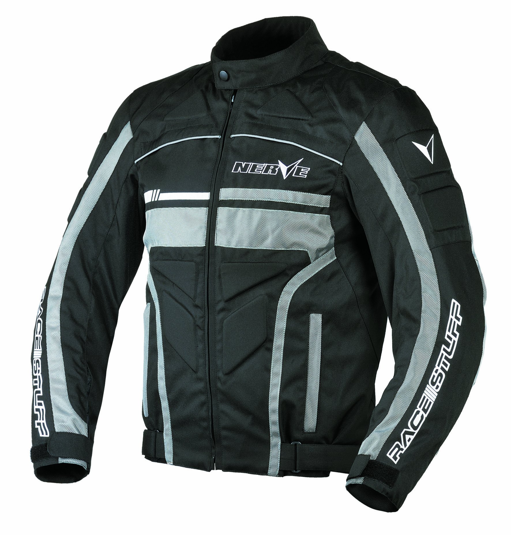 Nerve Race Stuff Jacke, Schwarz/silber, XS von Nerve