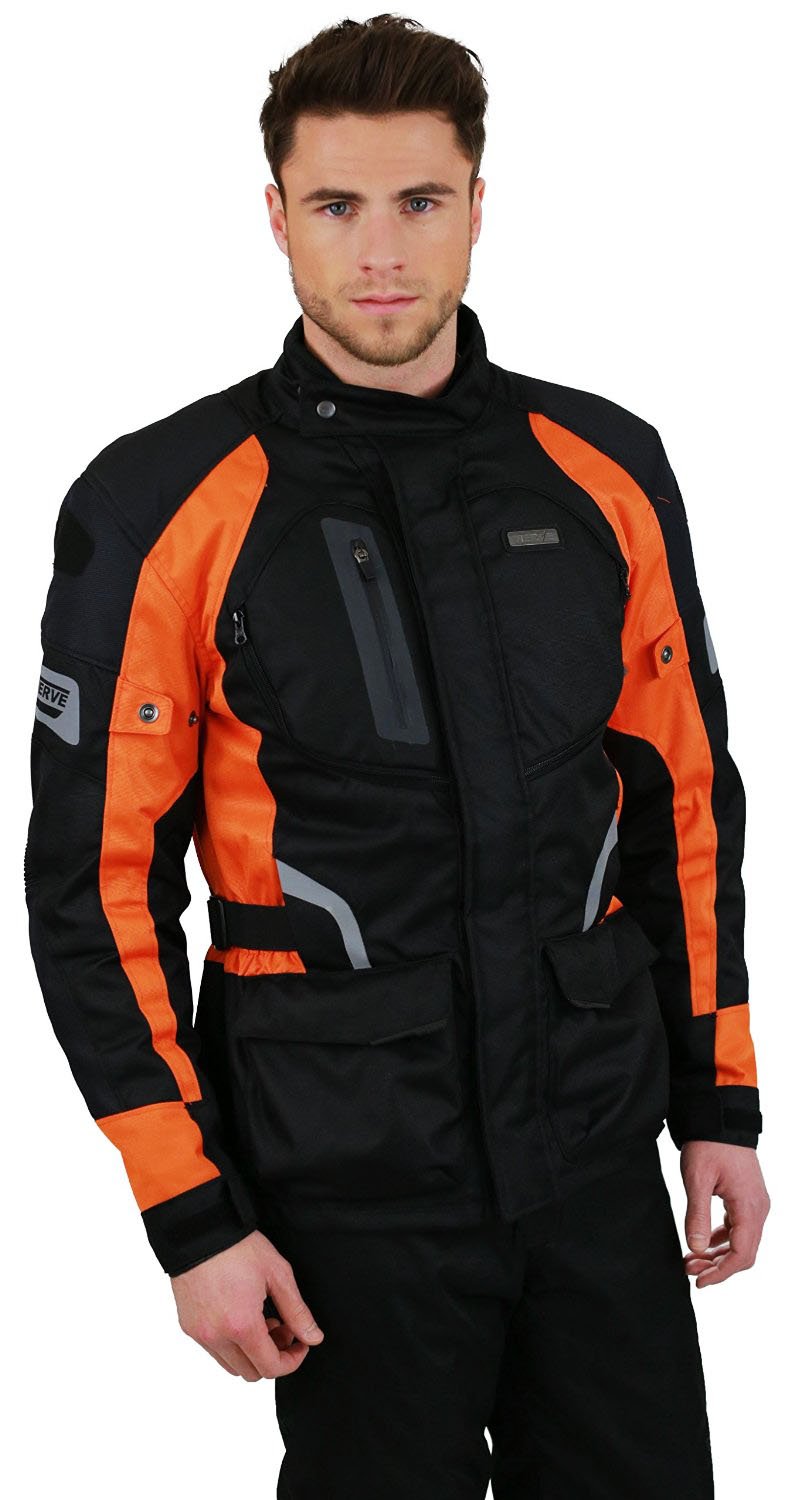 Nerve Spark Jacke, Schwarz/Orange, 2XL von Nerve