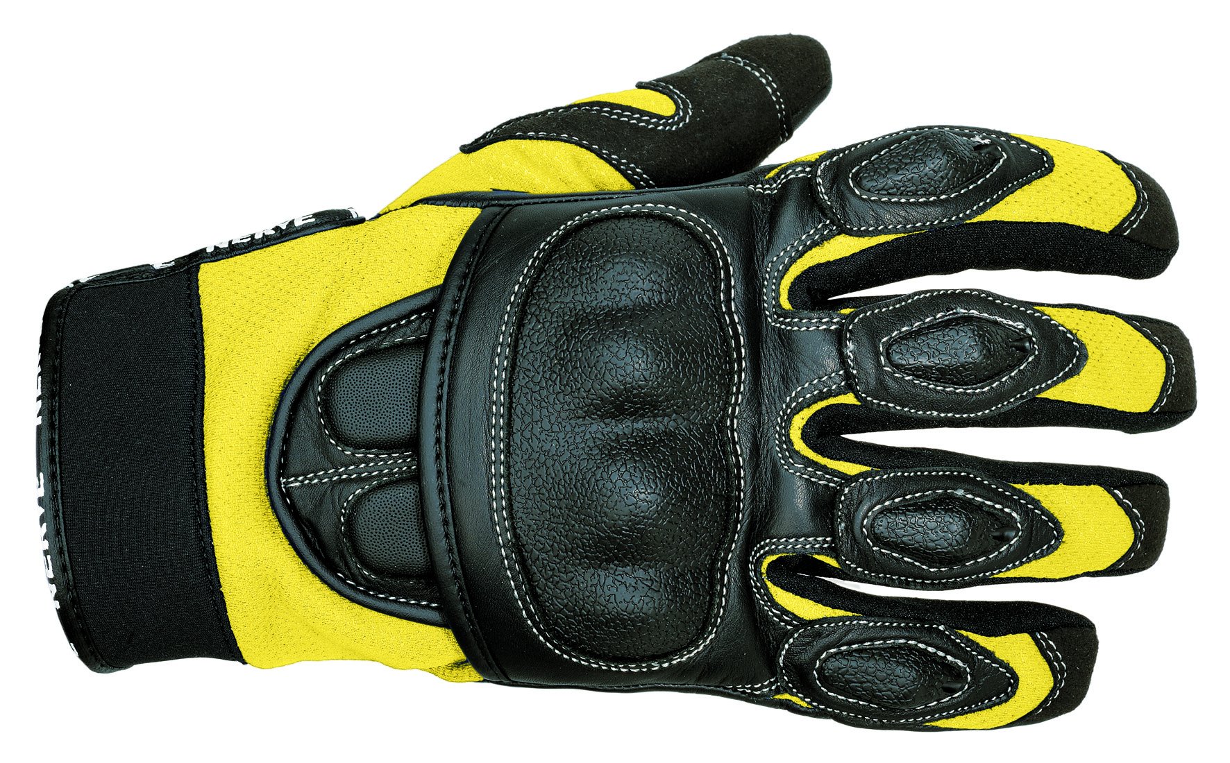 Nerve Sporty Handschuhe, Schwarz/Gelb, 10 von Nerve