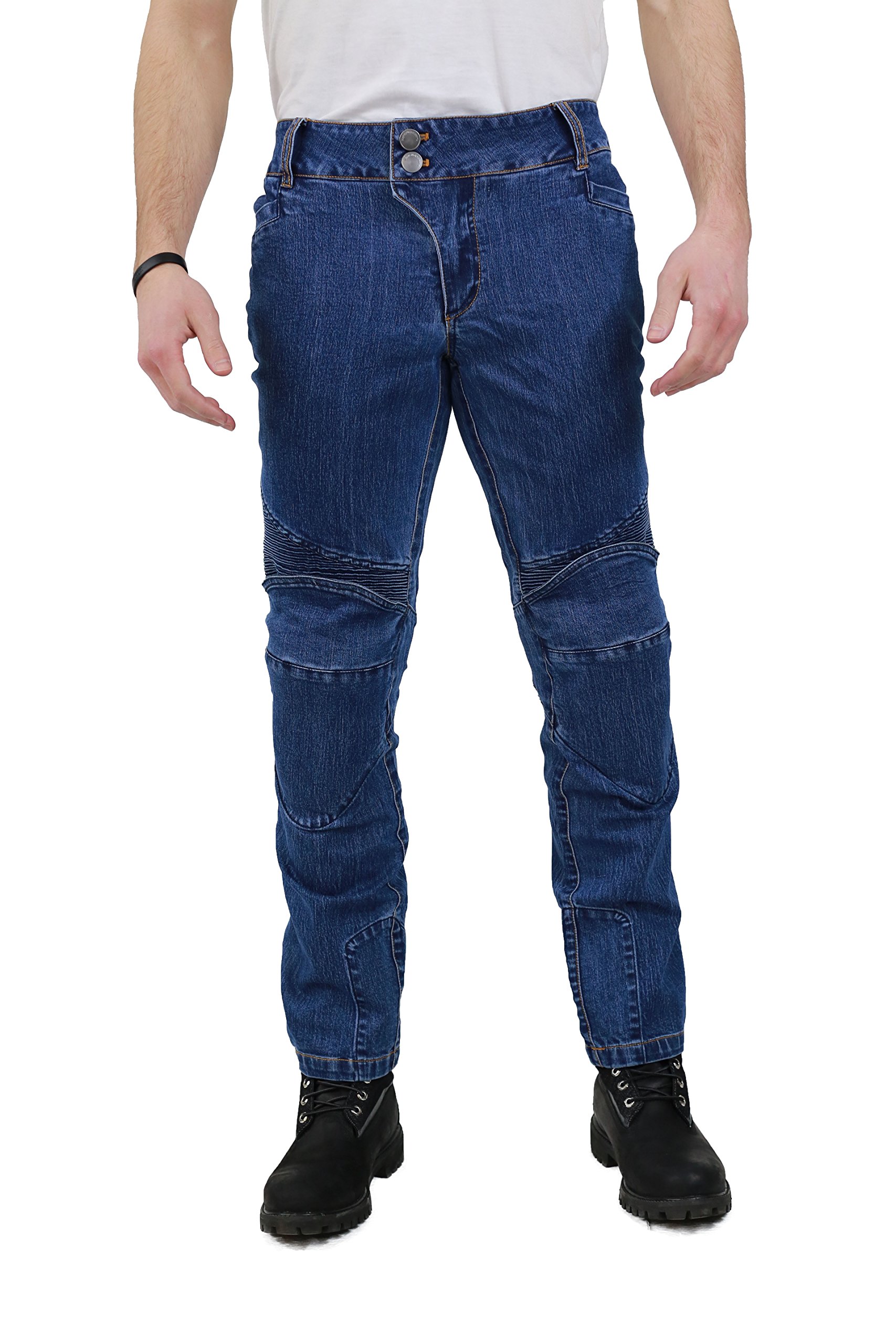 Nerve Ranger Herren Motorrad Jeans Hose, Blau, XL von Nerve