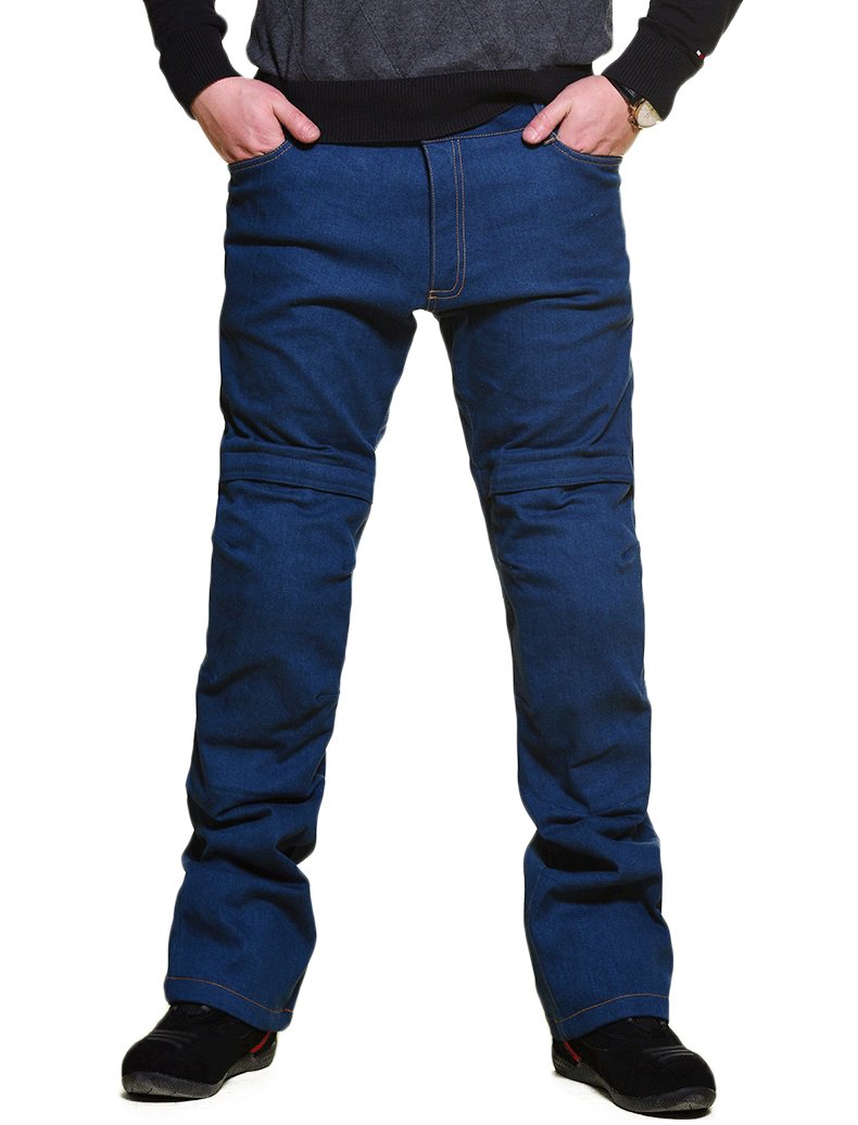 Nerve Ata Herren Motorrad Jeans Hose, Blau, XL von Nerve