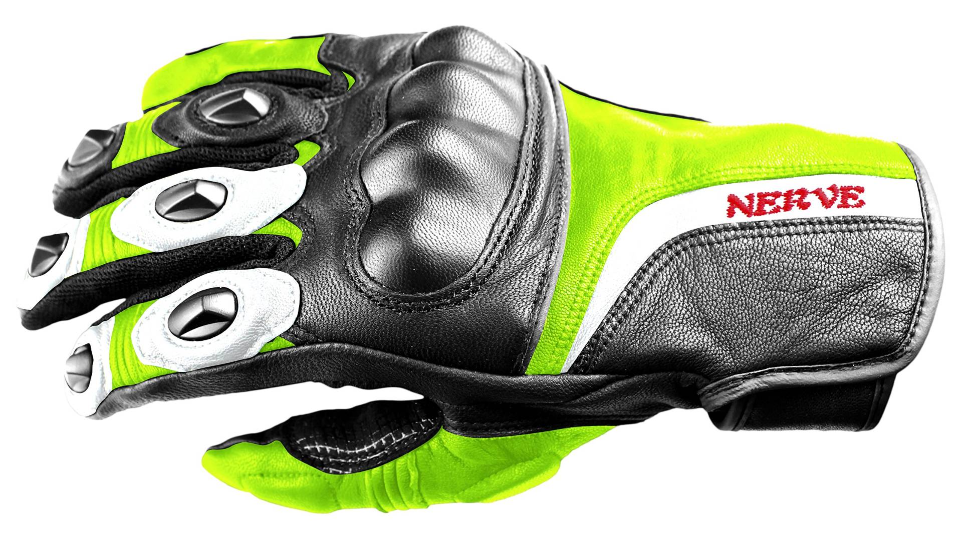 Nerve KQ11 Touring Handschuhe, Schwarz/Neongrün, 7 von Nerve