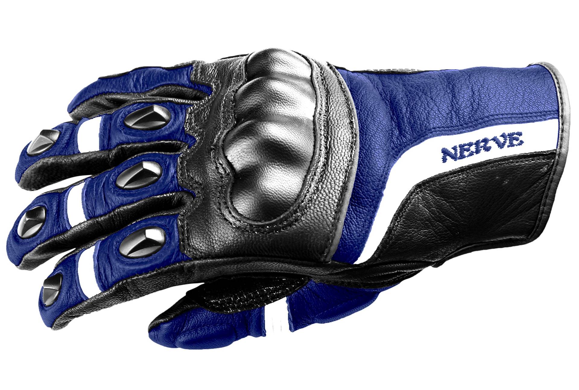 Nerve KQ12 Touring Handschuhe, Schwarz/Blau, 8 von Nerve